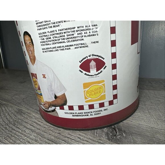 Alabama Crimson Tide Football National Champions Golden Flake Tin 1992‎ Vintage - Picture 8 of 12